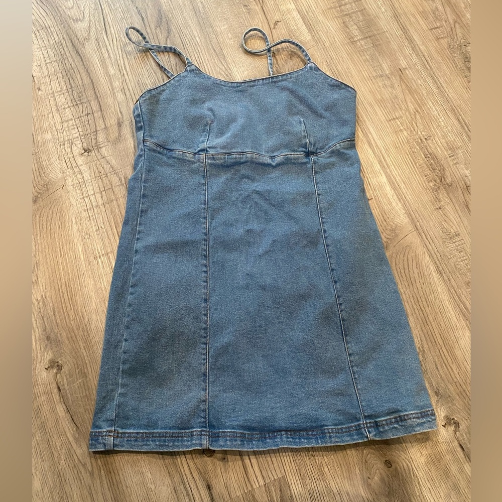 Vintage Lone Star Y2K Wash Denim Mini Dress Women’s Size Large